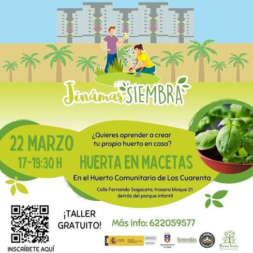 De 17.00 a 19.30 horas, en el huerto comunitario de Los Cuarenta / TA